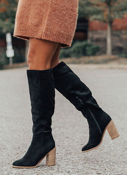 Cozy Fall Outfits with Knee-high boots