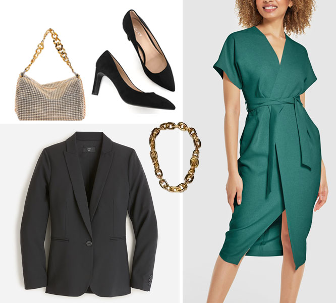 Chic Office-to-Cocktail Hour Outfits: A Wrap Dress