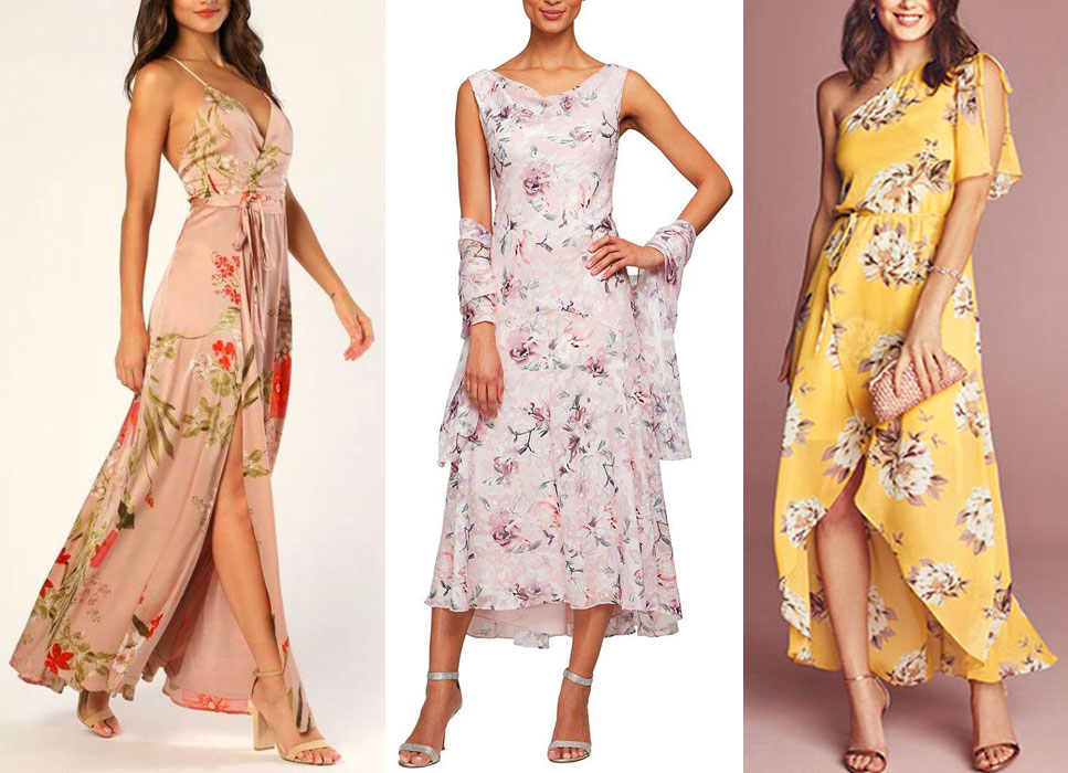 What to Wear to a Wedding as a Guest:  Wear Floral Prints in Moderation