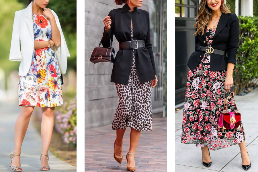 How to fear floral prints: Dress and Blazer