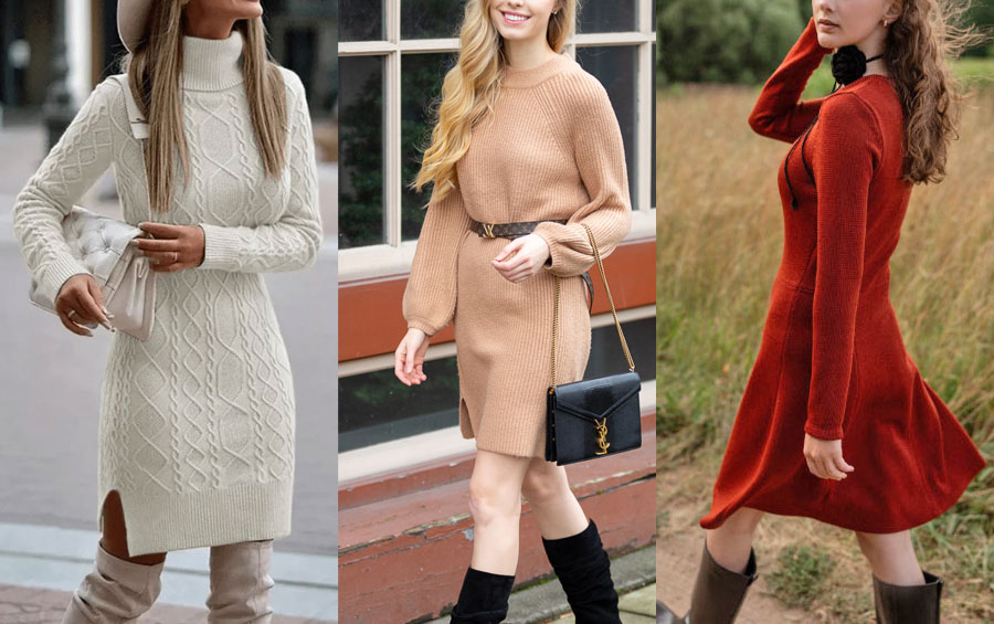 Fall 2024 Fashion Trends: knitted dresses