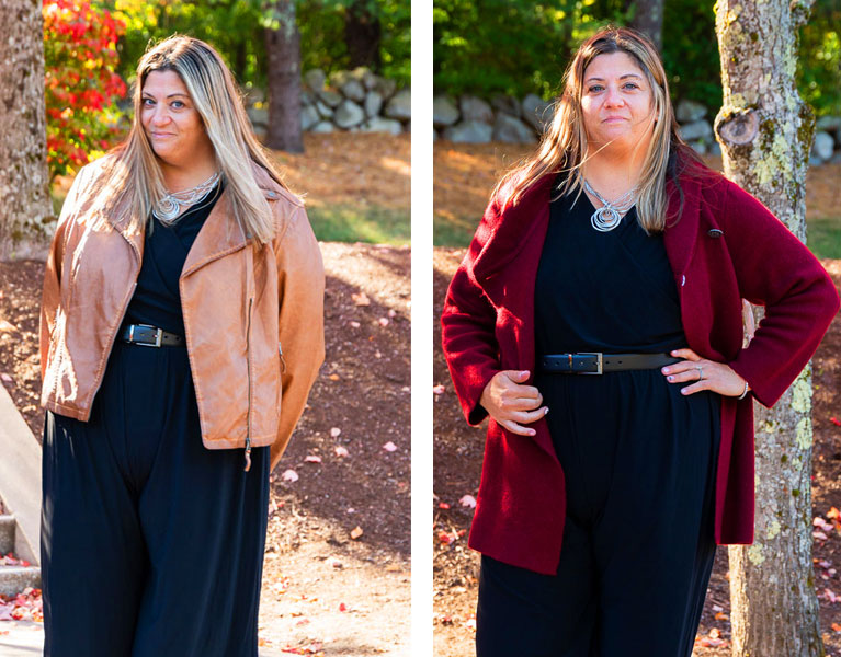 Stylish Black Outfits with a Splash of Color for Plus Size Women