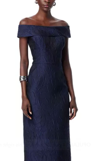 Navy color combination outfit ideas: a navy gown - Style Fix Studio Navy color combination outfit ideas: a navy gown