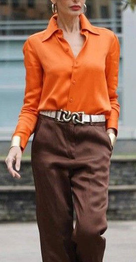 What Colors to Wear with Orange: Brown - Style Fix Studio What Colors to Wear with Orange: Brown