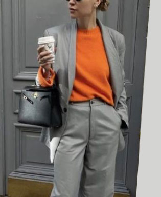 What Colors to Wear with Orange: Gray - Style Fix Studio What Colors to Wear with Orange: Gray