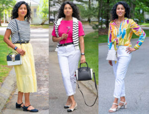 Pop of color in Casual Summer Outfits