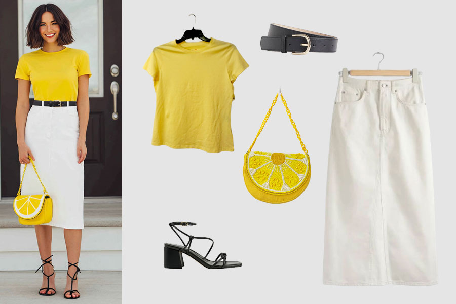 White, Black and Yellow Color Combinations