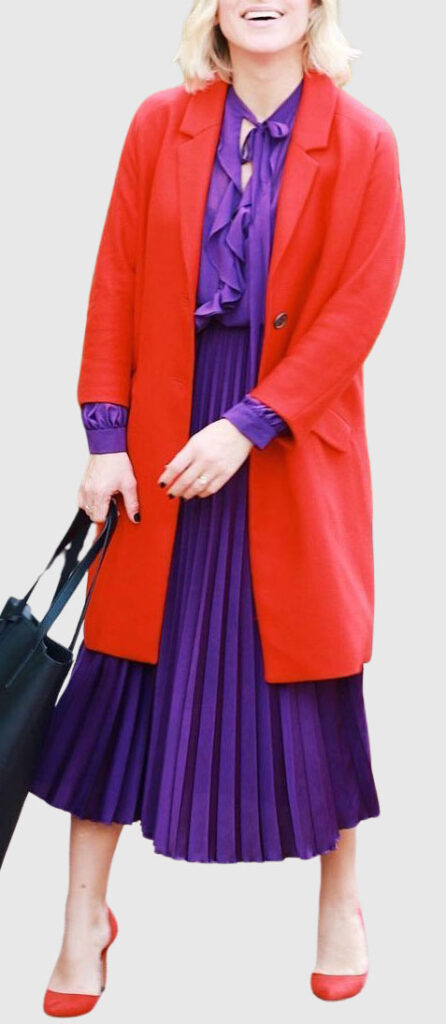 What Colors to Wear with Purple: Purple and Red