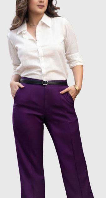 Purple Color Combination Outfit Ideas: Purple and White