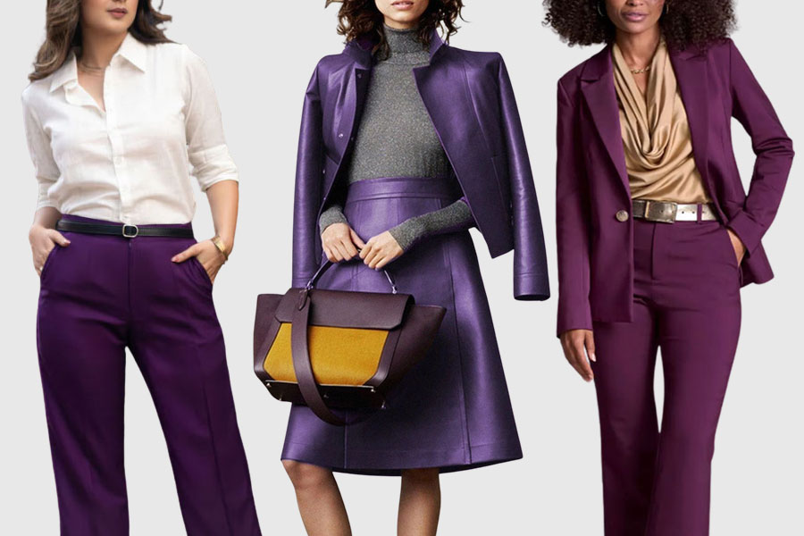 What Colors to Wear with Purple and Purple Color Combination Outfit Ideas