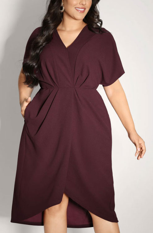 Create Effortless Thanksgiving Outfits: Burgundy Dress