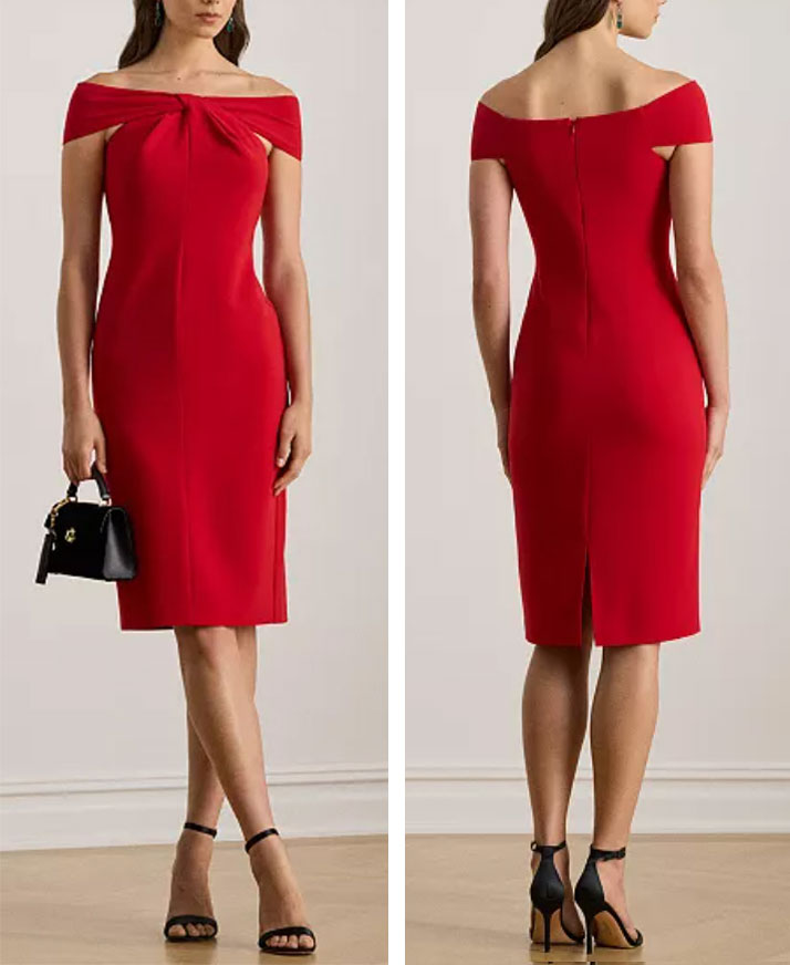 Ralph Lauren red cocktail dress