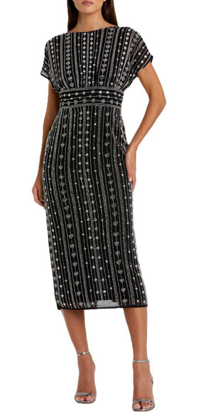 Valentine's Day Outfit: Black Beaded Dress