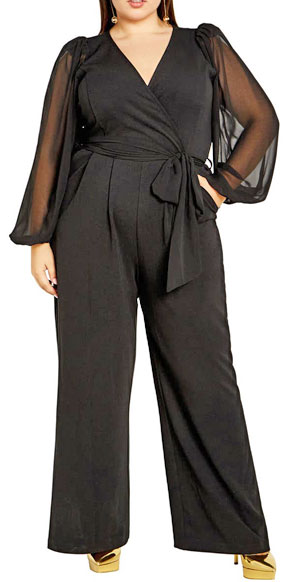 Valentine's Day Outfit: Black Plus Size Jumpsuit