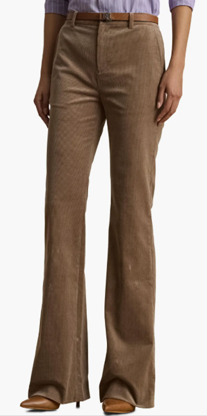 Ralph Lauren High Waist Flare Corduroy Pants