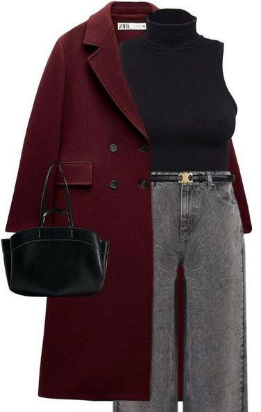 Gray Color Combinations: Gray, Black, and Burgundy