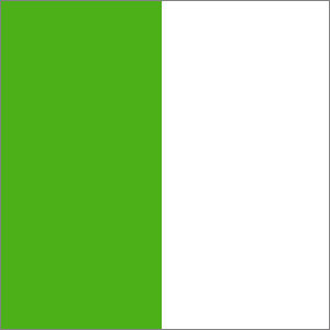 Green Color Combinations:  Green and White