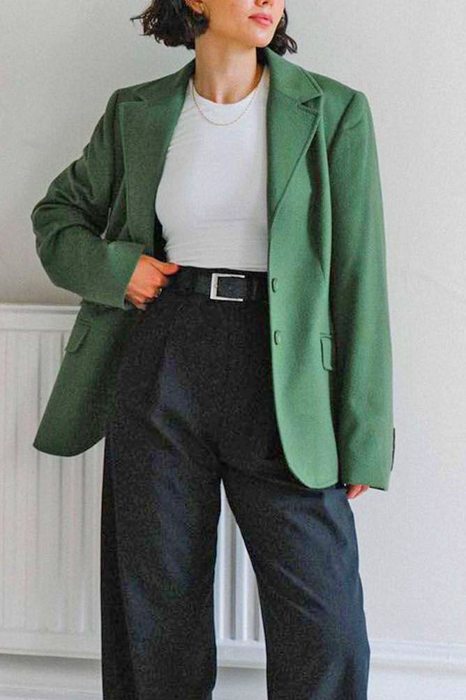 What to Wear with Green: Black and White