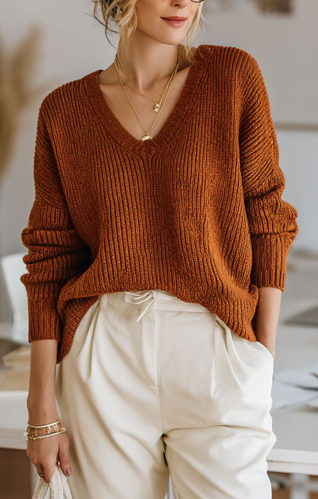 Cream Color Combination Ideas: rust and cream