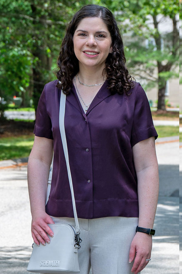 Washable Summer Silk Outfits: Purple Silk Blouse - Style Fix Studio Washable Summer Silk Outfits: Purple Silk Blouse