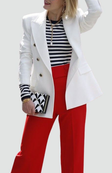 Bald and Chic White Color Combination Ideas