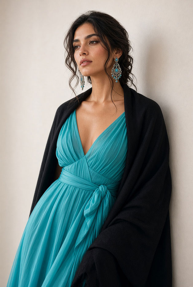 What to Wear with Black: Turquoise - Style Fix Studio What to Wear with Black: Turquoise