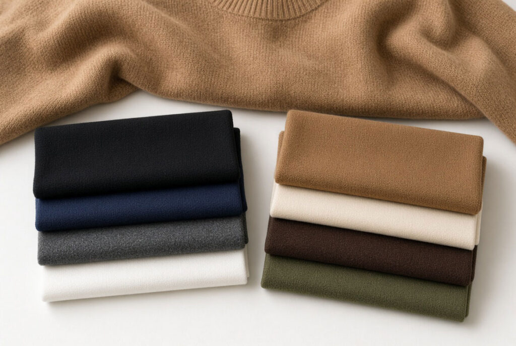 Cool and warm neutral fabric swatches for building a wardrobe color palette - Style Fix Studio Cool and warm neutral fabric swatches for building a wardrobe color palette