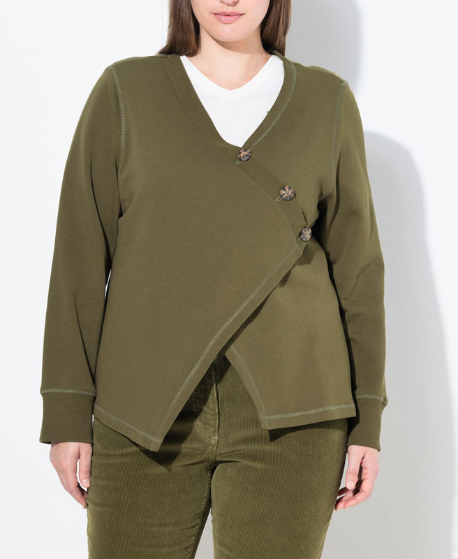 Wrap cardigan for Apple Shape Body